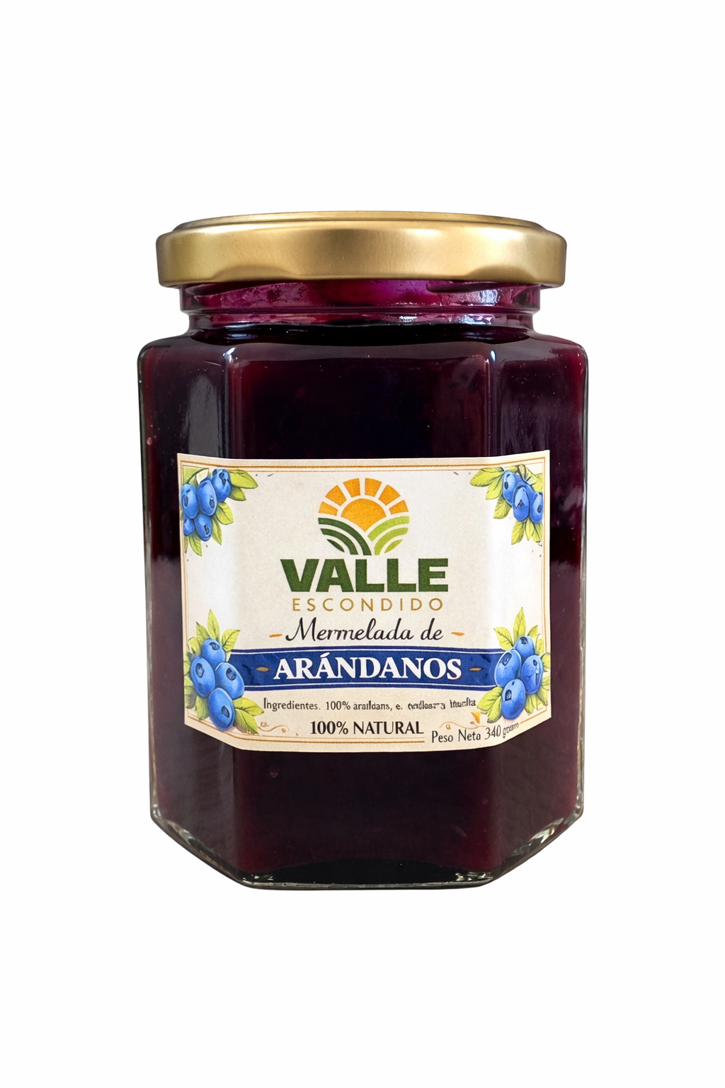 Mermelada de Arándano Valle Escondido